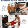 imageEfar 5 Inch Cake Pan Set of 3 Nonstick Stainless Steel Small Baking Pans Tins Round Bakeware for Layer Cakes Stainless Steel Core ampamp NonToxic Coating Straight Side ampamp 2 Inch Deep9 Inches