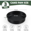 imageEfar 5 Inch Cake Pan Set of 3 Nonstick Stainless Steel Small Baking Pans Tins Round Bakeware for Layer Cakes Stainless Steel Core ampamp NonToxic Coating Straight Side ampamp 2 Inch Deep95 Inches