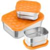 imageEfar 4Pack Stainless Steel Snack Containers for Kids  8oz Reusable Toddler Lunch Box Containers with LeakProof Lids for SchoolDaycareTravel  Stackable Design ampamp Easy Open Oven ampamp Dishwasher SafeOrange