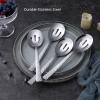 imageEfar Hammered Slotted Serving Spoons 4Piece Stainless Steel Tablespoons Hostess Serving Utensils Set for Catering Buffet Party Wedding Kitchen Restaurant Dishwasher Safe4Piece Slotted Spoons Set