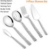 imageEfar Hammered Slotted Serving Spoons 4Piece Stainless Steel Tablespoons Hostess Serving Utensils Set for Catering Buffet Party Wedding Kitchen Restaurant Dishwasher Safe5Piece Serving Utensils Set