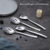 imageEfar Hammered Slotted Serving Spoons 4Piece Stainless Steel Tablespoons Hostess Serving Utensils Set for Catering Buffet Party Wedding Kitchen Restaurant Dishwasher Safe4Piece Slotted Spoons Set