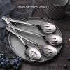 imageEfar Hammered Slotted Serving Spoons 4Piece Stainless Steel Tablespoons Hostess Serving Utensils Set for Catering Buffet Party Wedding Kitchen Restaurant Dishwasher Safe4Piece Slotted Spoons Set