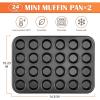 imageEfar Mini Muffin Pan 24Cup  Nonstick Carbon Steel Cupcake Tin Tray for Little Bites ampamp Freezer Prep  WarpFree Bakeware Ensures Even Baking ampamp Effortless Release Regular Size ampamp Oven Safe2