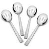 imageEfar Hammered Slotted Serving Spoons 4Piece Stainless Steel Tablespoons Hostess Serving Utensils Set for Catering Buffet Party Wedding Kitchen Restaurant Dishwasher Safe4Piece Slotted Spoons Set