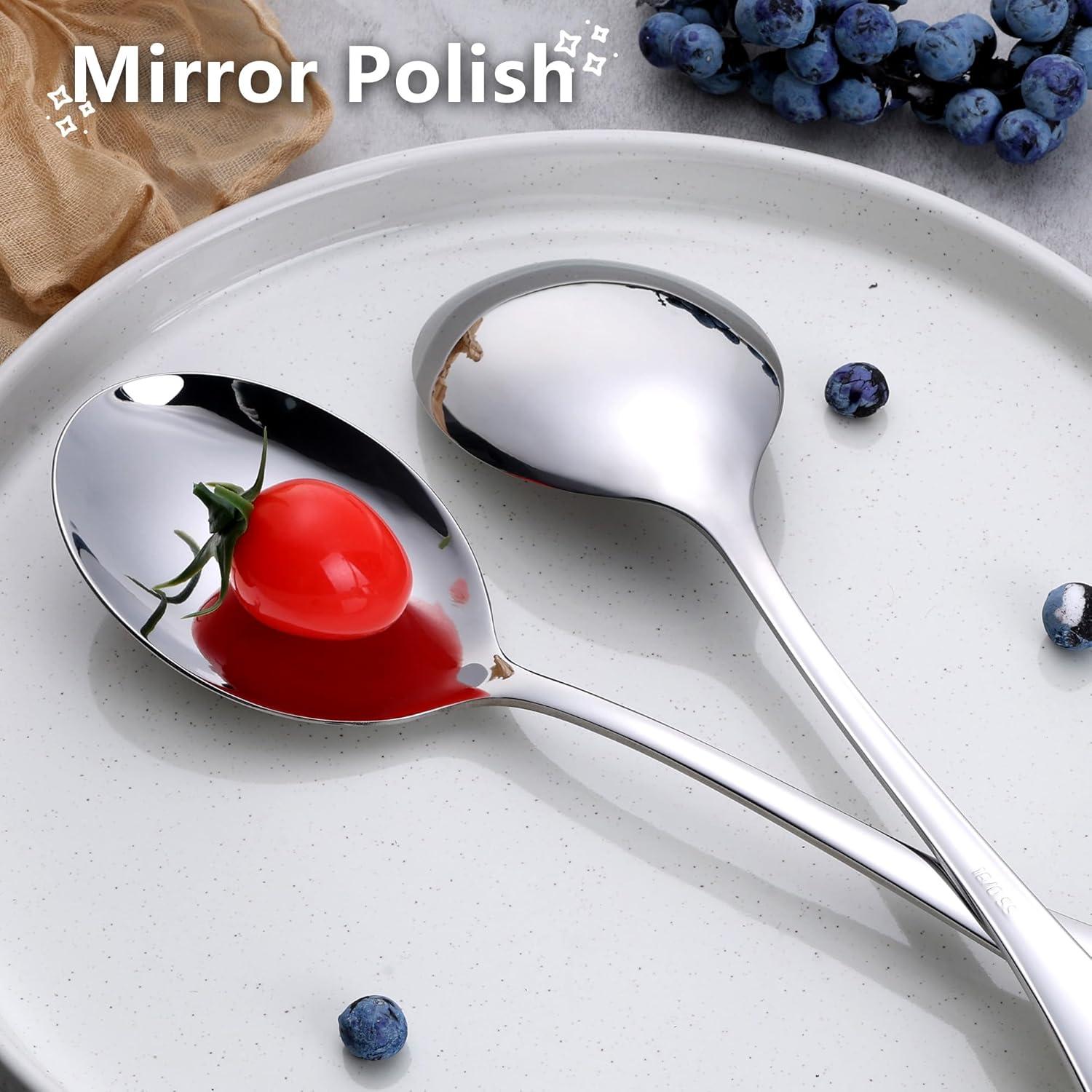 imageEfar Large Serving Forks Set of 4 99 Inch Stainless Steel Serving Utensils Set Big Buffet Forks for Party Catering Wedding Kitchen Restaurant Dishwasher SafeServing Spoons x4