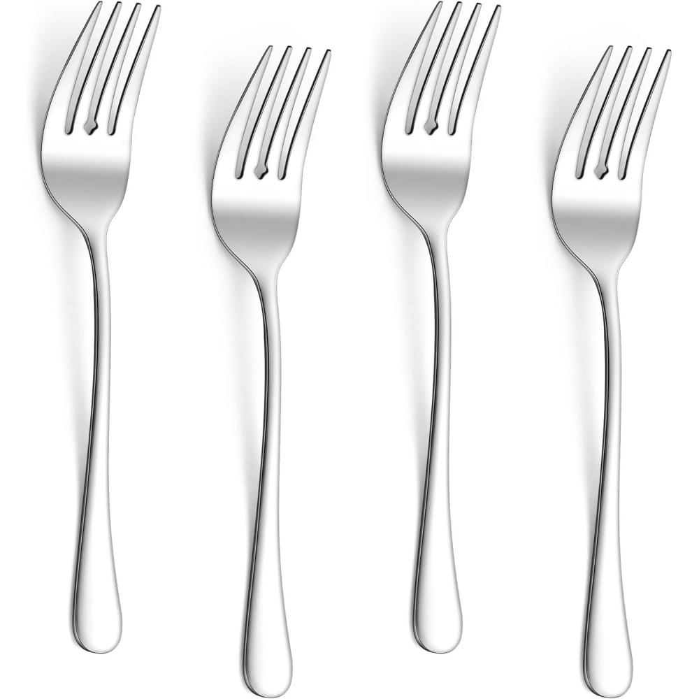 imageEfar Large Serving Forks Set of 4 99 Inch Stainless Steel Serving Utensils Set Big Buffet Forks for Party Catering Wedding Kitchen Restaurant Dishwasher SafeServing Forks x4