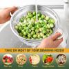 imageColander Set of 2 Efar 3qt Stainless Steel MicroPerforated Colander Small Metal Strainer with Handle for KitchenDraining PastaRinsing Berry Fruits Heavy Duty ampamp Dishwasher Safe