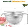 imageColander Set of 2 Efar 3qt Stainless Steel MicroPerforated Colander Small Metal Strainer with Handle for KitchenDraining PastaRinsing Berry Fruits Heavy Duty ampamp Dishwasher Safe