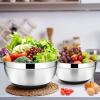 imageEfar Stainless Steel Mixing Bowls Set of 5 Size 73525151 QT Metal Nesting Bowls with Black Airtight Lids ampamp NonSlip Bottoms Great for Kitchen Cooking Baking Serving Food PrepBlack