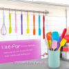 imageSilicone Spatula Set Efar 9 PCS Heat Resistant Rubber Spatulas Kitchen Utensils for Nonstick Cookware Baking Cooking Mixing Seamless ampamp Flexible Vibrant Colored ampamp Dishwasher Safe