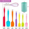 imageSilicone Spatula Set Efar 9 PCS Heat Resistant Rubber Spatulas Kitchen Utensils for Nonstick Cookware Baking Cooking Mixing Seamless ampamp Flexible Vibrant Colored ampamp Dishwasher Safe