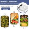 imageEfar 2 Pieces Stainless Steel Bento Box Mini 550ml Metal Lunch Box 186oz LeakProof Food Snack Container with Lids Reusable Meal Storage for Camping Picnic Travel Work2