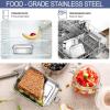 imageEfar 2 Pieces Stainless Steel Bento Box Mini 550ml Metal Lunch Box 186oz LeakProof Food Snack Container with Lids Reusable Meal Storage for Camping Picnic Travel Work1