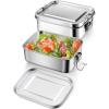 imageEfar 2 Pieces Stainless Steel Bento Box Mini 550ml Metal Lunch Box 186oz LeakProof Food Snack Container with Lids Reusable Meal Storage for Camping Picnic Travel Work2