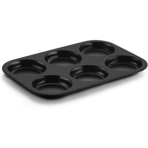 imagefar Muffin Top Pan Set of 3 Nonstick 6Cavity Shallow Cupcake Pan for Baking Whoopie Pie Yorkshire Pudding Eggs Cornbread Drop Cookies Easy Release ampamp Clean 3Inch Standard SizeMuffin Top Pan