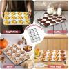 image:imageEfar 12Cavity Muffin Top Pan Stainless Steel Shallow Cupcake Pan for Yorkshire Pudding Eggs Whoopie Pie Cornbread Nontoxic amp Dishwasher Safe2 Pieces