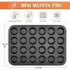 image:imageEfar 4 Pack Mini Muffin Pan 24Cup  Nonstick Carbon Steel Cupcake Tin Tray for Little Bites amp Freezer Prep  WarpFree Bakeware Ensures Even Baking amp Effortless Release Regular Size amp Oven Safe1