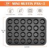 image:imageEfar 4 Pack Mini Muffin Pan 24Cup  Nonstick Carbon Steel Cupcake Tin Tray for Little Bites amp Freezer Prep  WarpFree Bakeware Ensures Even Baking amp Effortless Release Regular Size amp Oven Safe3