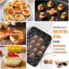 image:imageEfar 4 Pack Mini Muffin Pan 24Cup  Nonstick Carbon Steel Cupcake Tin Tray for Little Bites amp Freezer Prep  WarpFree Bakeware Ensures Even Baking amp Effortless Release Regular Size amp Oven Safe1