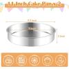 image:imageEfar 11 Inch Cake Pan Set of 2 Stainless Steel Large Round Baking Pans Tins NonToxic amp LeakProof Mold for Birthday Wedding Layer Tiered Cake Easy Clean amp Dishwasher Safe11 Inch