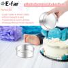 image:imageEfar 11 Inch Cake Pan Set of 2 Stainless Steel Large Round Baking Pans Tins NonToxic amp LeakProof Mold for Birthday Wedding Layer Tiered Cake Easy Clean amp Dishwasher Safe5 Inch
