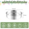 image:imageEfar 11 Inch Cake Pan Set of 2 Stainless Steel Large Round Baking Pans Tins NonToxic amp LeakProof Mold for Birthday Wedding Layer Tiered Cake Easy Clean amp Dishwasher Safe7 Inch