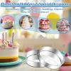 image:imageEfar 11 Inch Cake Pan Set of 2 Stainless Steel Large Round Baking Pans Tins NonToxic amp LeakProof Mold for Birthday Wedding Layer Tiered Cake Easy Clean amp Dishwasher Safe8 Inch