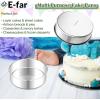 image:imageEfar 11 Inch Cake Pan Set of 2 Stainless Steel Large Round Baking Pans Tins NonToxic amp LeakProof Mold for Birthday Wedding Layer Tiered Cake Easy Clean amp Dishwasher Safe7 Inch