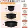 image:imageEfar Nonstick Cake Pan Set of 3 579 Inch Stainless Steel Baking Pans Tins Round Bakeware for Layer Cakes Stainless Steel Core amp NonToxic Coating Straight Side amp 2 Inch Deep579 Inches