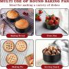 image:imageEfar Nonstick Cake Pan Set of 3 579 Inch Stainless Steel Baking Pans Tins Round Bakeware for Layer Cakes Stainless Steel Core amp NonToxic Coating Straight Side amp 2 Inch Deep5 Inches