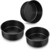 image:imageEfar Nonstick Cake Pan Set of 3 579 Inch Stainless Steel Baking Pans Tins Round Bakeware for Layer Cakes Stainless Steel Core amp NonToxic Coating Straight Side amp 2 Inch Deep7 Inches