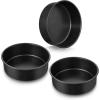 image:imageEfar Nonstick Cake Pan Set of 3 579 Inch Stainless Steel Baking Pans Tins Round Bakeware for Layer Cakes Stainless Steel Core amp NonToxic Coating Straight Side amp 2 Inch Deep9 Inches