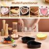 image:imageEfar 8 Inch Heart Cake Pan 2Pcs Nonstick Heart Shaped Cake Mold Cake Tin Baking Pan for Valentines Day Anniversaries Wedding Birthday Easy Release amp Clean8Inch Set of 2