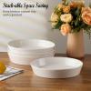 image:imageEfar Pasta Bowls 34oz Stoneware Bowl Plate for Dinner Serving Soup Salad Wide amp Shallow Large Ceramic Pasta Plate Set of 4 Microwave amp Dishwasher Safe Speckled White 87Speckled White