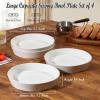 image:imageEfar Pasta Bowls 34oz Stoneware Bowl Plate for Dinner Serving Soup Salad Wide amp Shallow Large Ceramic Pasta Plate Set of 4 Microwave amp Dishwasher Safe Speckled White 87Speckled White
