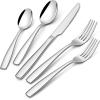 image:imageEfar Silverware Set for 8  40Piece Heavy Duty Stainless Steel Flatware Cutlery Set Metal Eating Utensils Includes Spoons and Forks Knives Mirror Polished amp Dishwasher Safe40