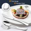 image:imageEfar Silverware Set for 8  40Piece Heavy Duty Stainless Steel Flatware Cutlery Set Metal Eating Utensils Includes Spoons and Forks Knives Mirror Polished amp Dishwasher Safe40