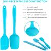 image:imageSilicone Spatula Set Efar 5 PCS Heat Resistant Rubber Spatulas Utensils for Nonstick Cookware Baking Cooking Mixing Seamless amp Flexible Dishwasher Safe  Blue