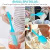 image:imageSilicone Spatula Set Efar 5 PCS Heat Resistant Rubber Spatulas Utensils for Nonstick Cookware Baking Cooking Mixing Seamless amp Flexible Dishwasher Safe  Blue