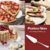 image:imageEfar 5Piece Pie Server Stainless Steel Cake Server Spatula Cutter for Pastry Cheese Pizza Serrated Edge with Oval Handle Mirror Polished amp Dishwasher Safe9 InchScalloped Handles