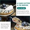image:imageEfar 5Piece Pie Server Stainless Steel Cake Server Spatula Cutter for Pastry Cheese Pizza Serrated Edge with Oval Handle Mirror Polished amp Dishwasher Safe9 InchHammered Square Handles
