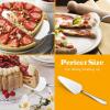 image:imageEfar 5Piece Pie Server Stainless Steel Cake Server Spatula Cutter for Pastry Cheese Pizza Serrated Edge with Oval Handle Mirror Polished amp Dishwasher Safe9 InchOval Shaped Handles