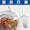image:imageEfar 5Piece Pie Server Stainless Steel Cake Server Spatula Cutter for Pastry Cheese Pizza Serrated Edge with Oval Handle Mirror Polished amp Dishwasher Safe9 InchHammered Round Handles