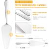 image:imageEfar 5Piece Pie Server Stainless Steel Cake Server Spatula Cutter for Pastry Cheese Pizza Serrated Edge with Oval Handle Mirror Polished amp Dishwasher Safe9 InchOval Shaped Handles