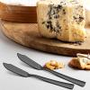 image:imageEfar Butter Spreader Knife Set of 6 7Inch Stainless Steel Cheese Dessert Knives for Kitchen Restaurant Party Mirror Silver Smooth Rounded HandleMatte Black