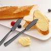 image:imageEfar Butter Spreader Knife Set of 6 7Inch Stainless Steel Cheese Dessert Knives for Kitchen Restaurant Party Mirror Silver Smooth Rounded HandleMatte Black