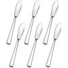 image:imageEfar Butter Spreader Knife Set of 6 7Inch Stainless Steel Cheese Dessert Knives for Kitchen Restaurant Party Mirror Silver Smooth Rounded HandleMirror Silver