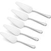 image:imageEfar 5Piece Pie Server Stainless Steel Cake Server Spatula Cutter for Pastry Cheese Pizza Serrated Edge with Oval Handle Mirror Polished amp Dishwasher Safe9 InchScalloped Handles