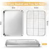 image:imageEfar Air Fryer Basket for Oven Large 16 x 12 Stainless Steel Air Fryer Pan and Crisper Tray Air Fryer Rack with Baking Pan for Crisper Foods Frying Baking Roasting Dishwasher Safe2